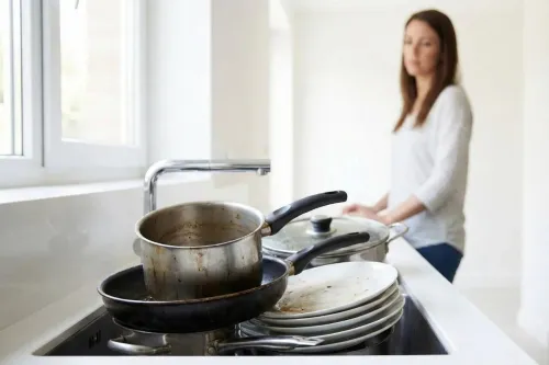 چرا نباید ظروف کثیف را شب تا بامداد در سینک رها کنید؟